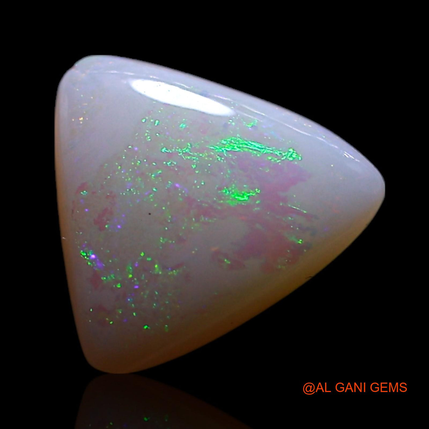 Natural Untreated Fire Opal Loose Gemstone Trillion Cabochon From Australia 0.70 Cts 7x7x2 mm AG-262