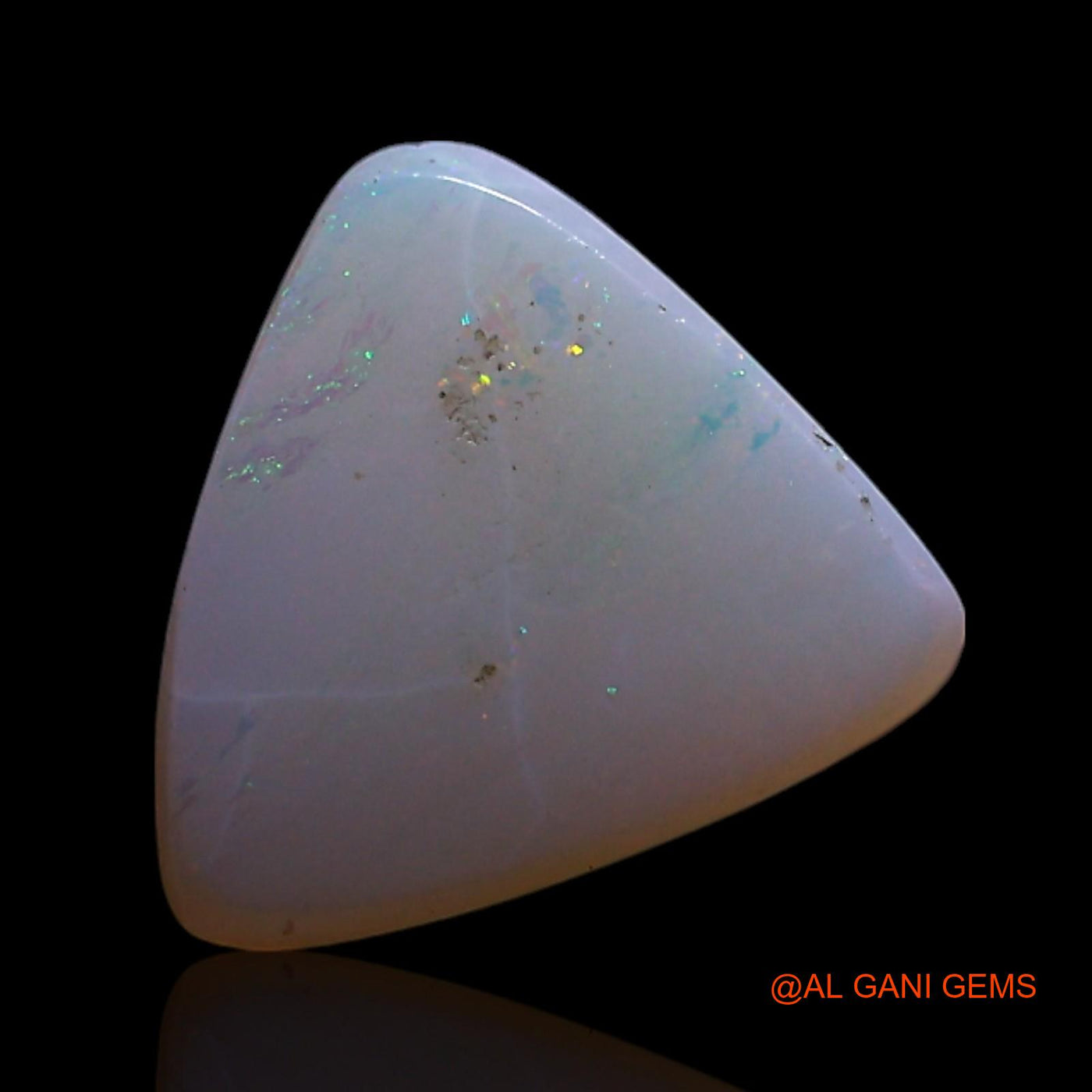 Natural Untreated Fire Opal Loose Gemstone Trillion Cabochon From Australia 0.70 Cts 7x7x2 mm AG-262