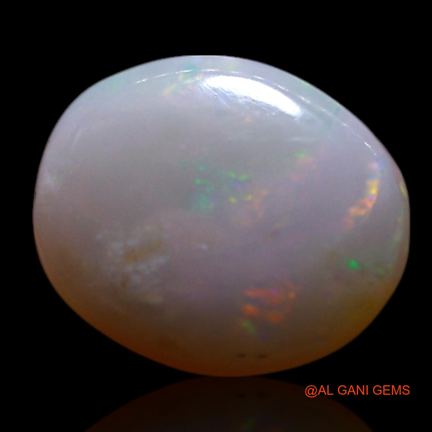 1.00 Cts Natural Australian Fire Opal Oval Cabochon Loose Gemstone For Jewelry 8x7x2 mm AG-264