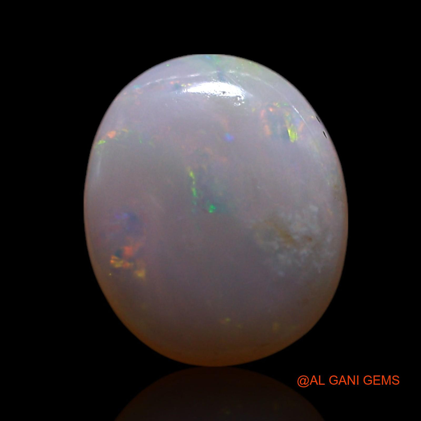 1.00 Cts Natural Australian Fire Opal Oval Cabochon Loose Gemstone For Jewelry 8x7x2 mm AG-264