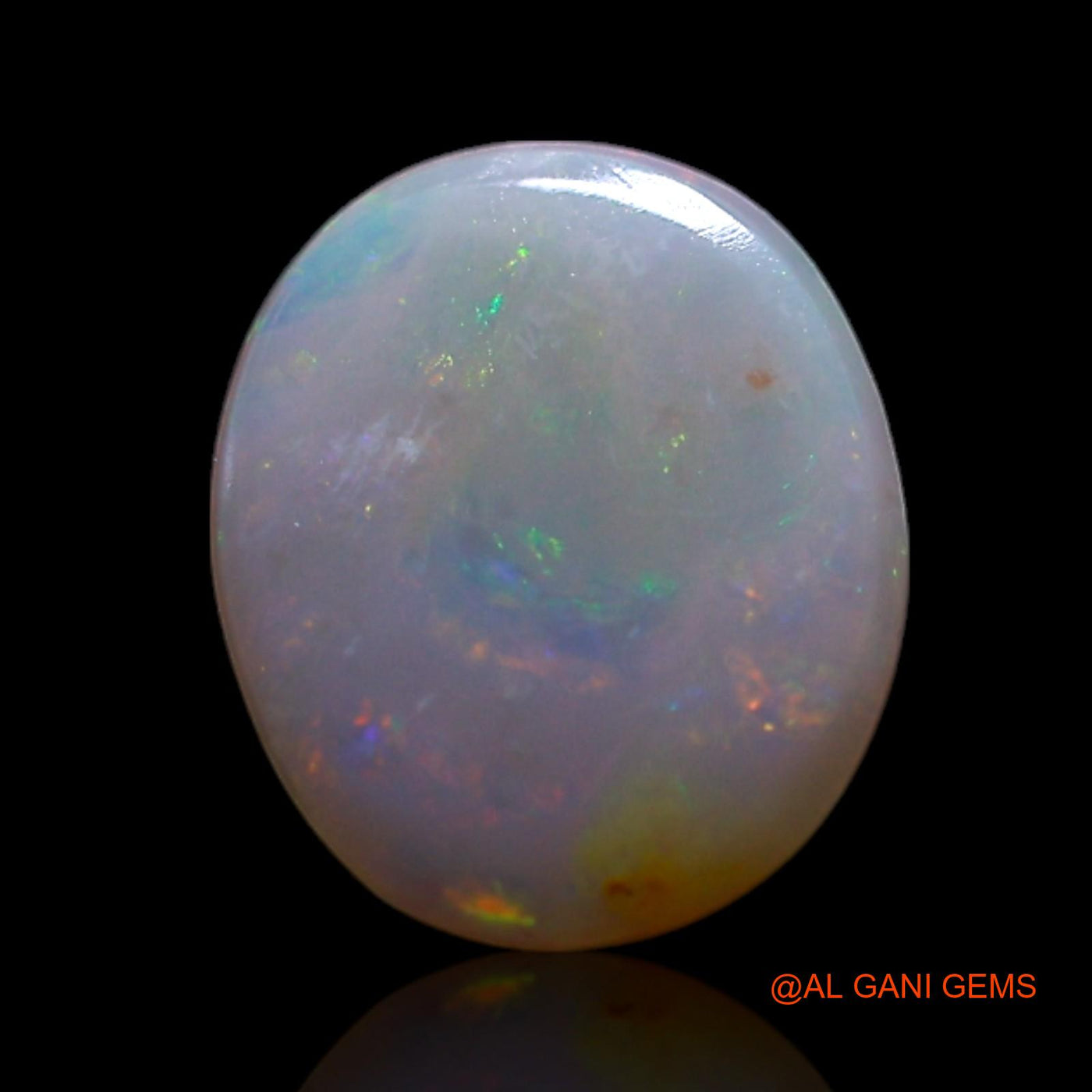 1.00 Cts Natural Australian Fire Opal Oval Cabochon Loose Gemstone For Jewelry 8x7x2 mm AG-264