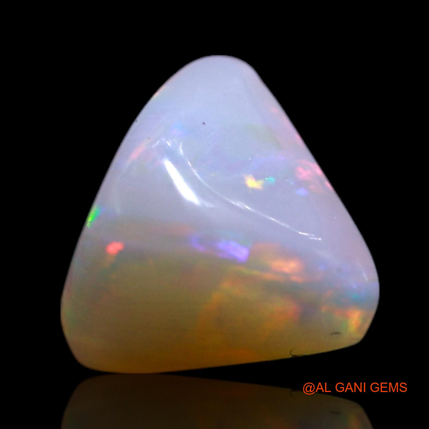 1.00 Cts Unheated Australian Fire Opal Loose Gemstone Trillion Cabochon Natural 7x7x4 mm AG-265