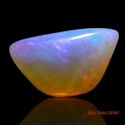Natural Untreated Fire Opal Loose Gemstone Trillion Cabochon From Australia 0.90 Cts 9x5x2 mm AG-267