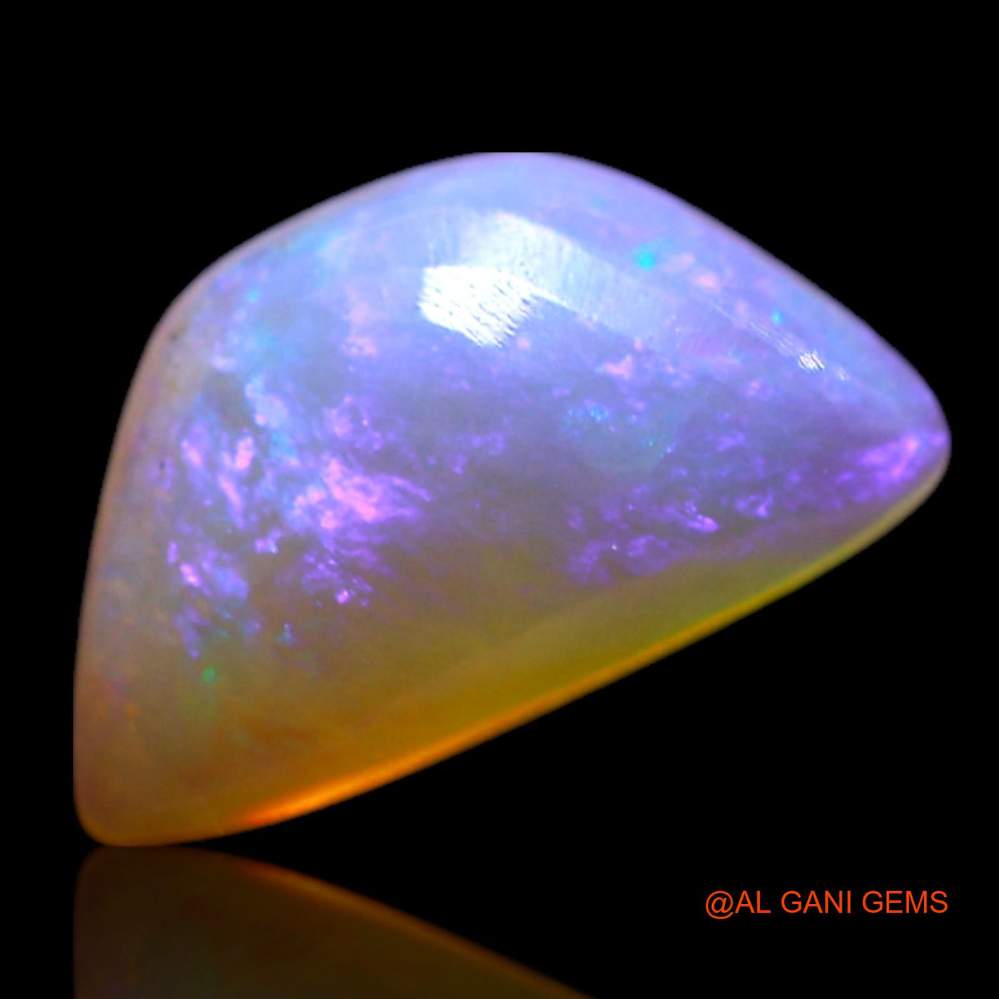 Natural Untreated Fire Opal Loose Gemstone Trillion Cabochon From Australia 0.90 Cts 9x5x2 mm AG-267