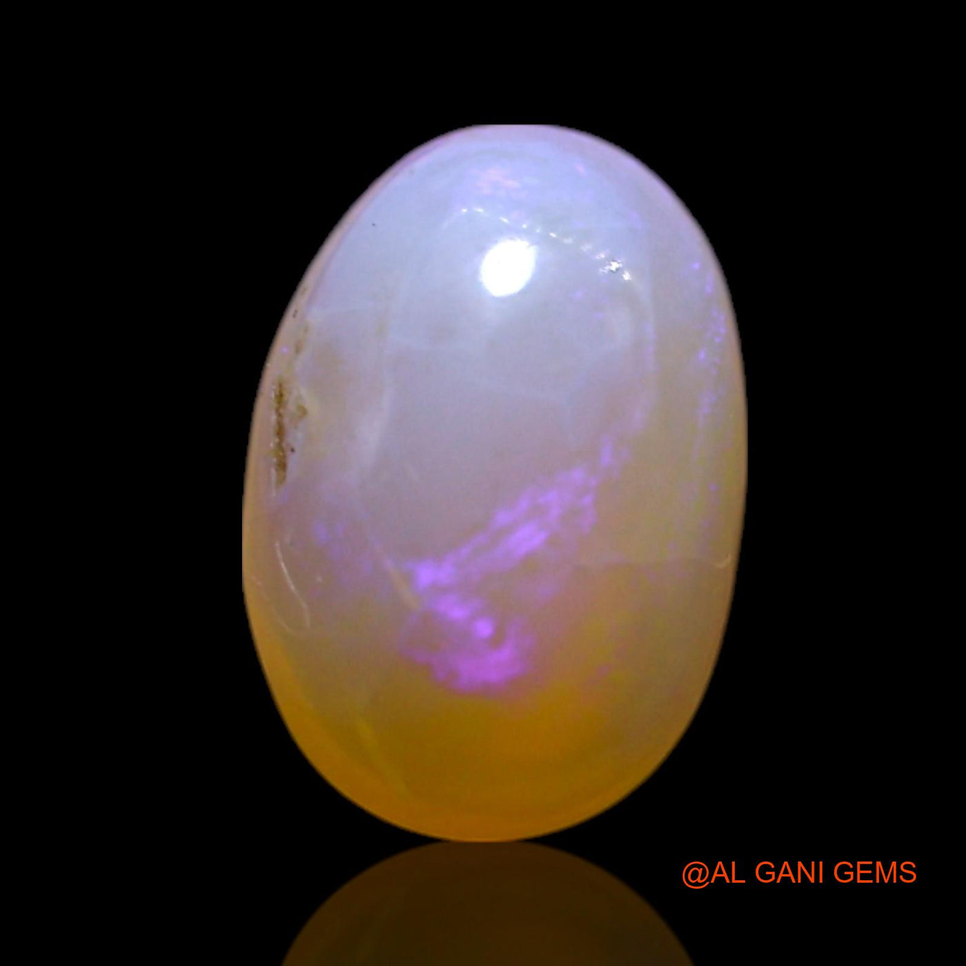 Natural Fire Opal Gemstone 1.00 Cts Loose Oval Cabochon From Australia 8x6x3 mm AG-269