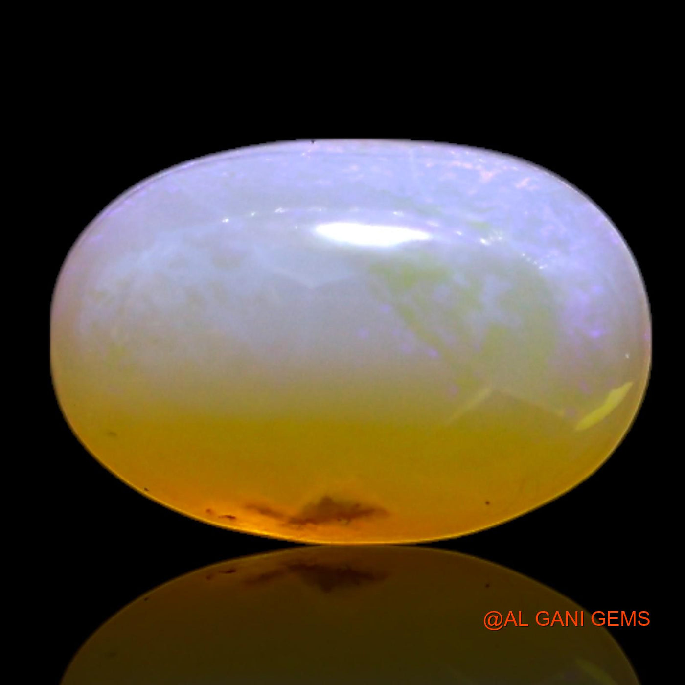 Natural Fire Opal Gemstone 1.00 Cts Loose Oval Cabochon From Australia 8x6x3 mm AG-269