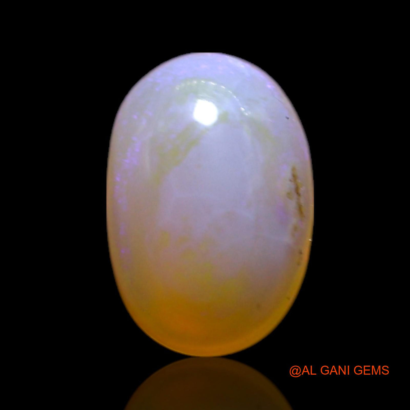 Natural Fire Opal Gemstone 1.00 Cts Loose Oval Cabochon From Australia 8x6x3 mm AG-269