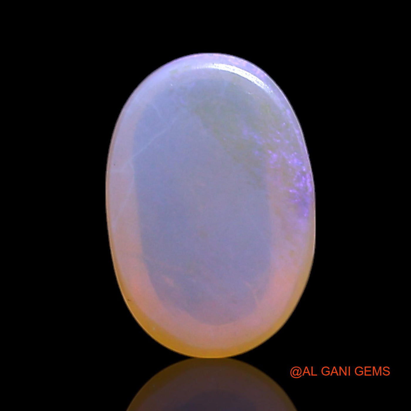 Natural Fire Opal Gemstone 1.00 Cts Loose Oval Cabochon From Australia 8x6x3 mm AG-269