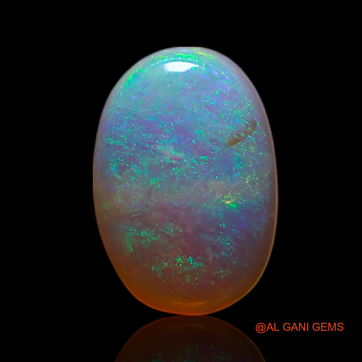 Natural Untreated Fire Opal Loose Gemstone Oval Cabochon From Australia 0.80 Cts 8x5x2 mm AG-271