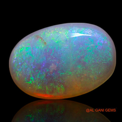 Natural Untreated Fire Opal Loose Gemstone Oval Cabochon From Australia 0.80 Cts 8x5x2 mm AG-271