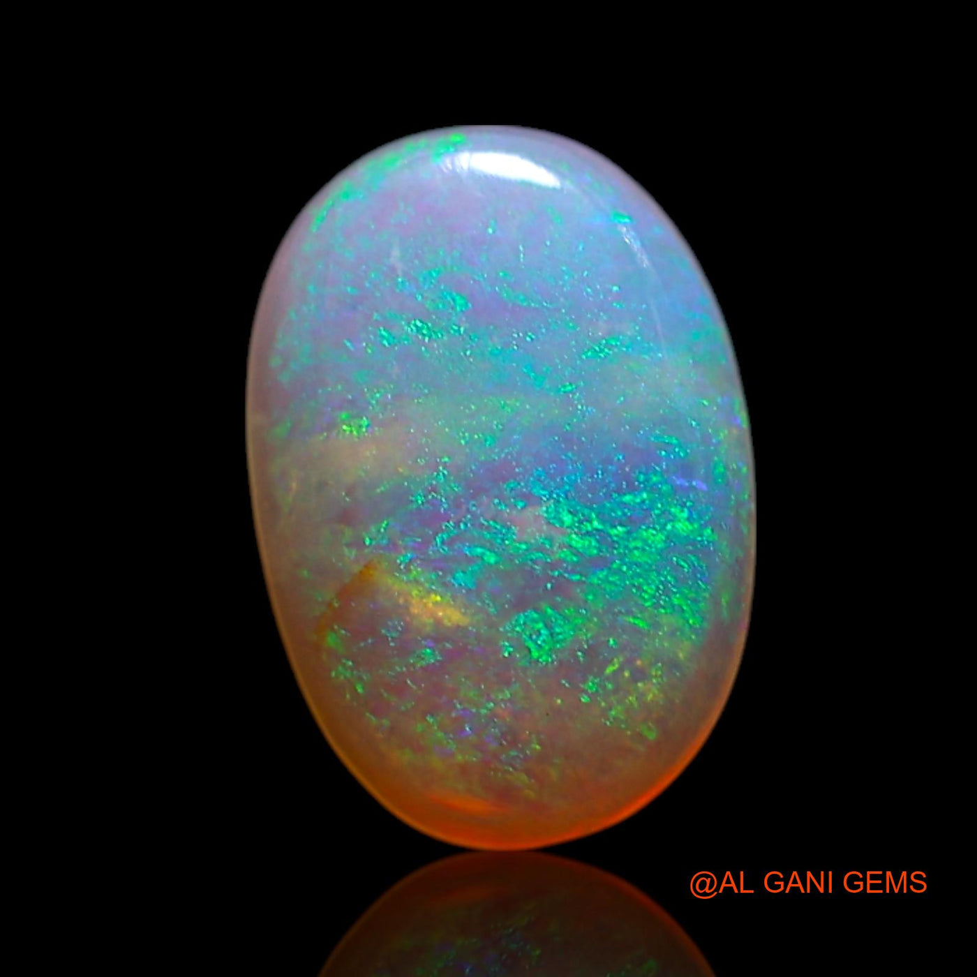 Natural Untreated Fire Opal Loose Gemstone Oval Cabochon From Australia 0.80 Cts 8x5x2 mm AG-271