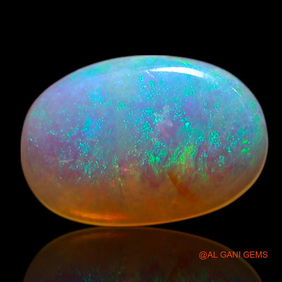 Natural Untreated Fire Opal Loose Gemstone Oval Cabochon From Australia 0.80 Cts 8x5x2 mm AG-271