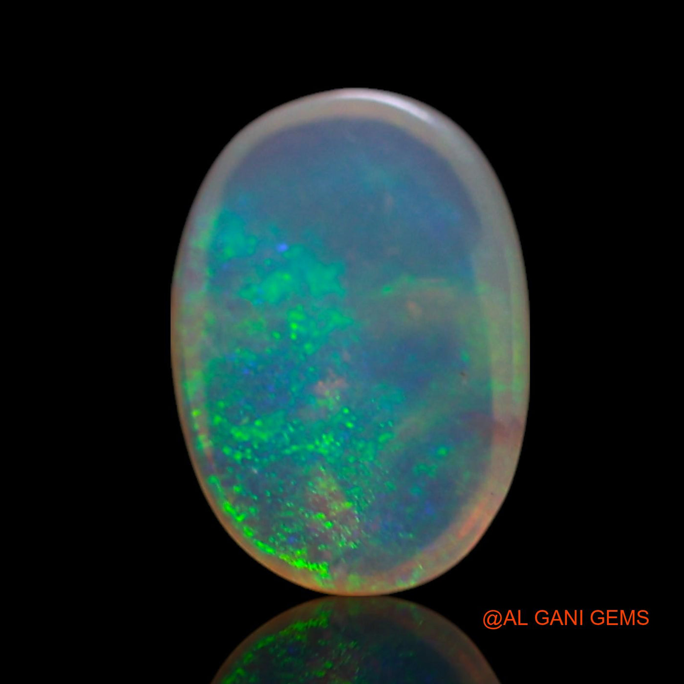 Natural Untreated Fire Opal Loose Gemstone Oval Cabochon From Australia 0.80 Cts 8x5x2 mm AG-271