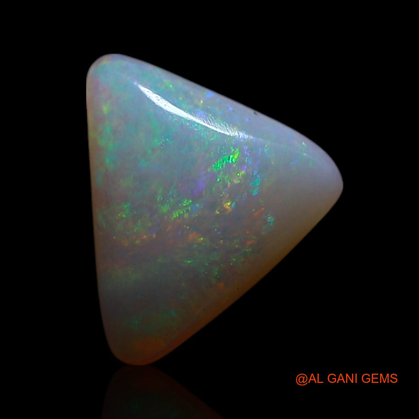 Natural Untreated Fire Opal Loose Gemstone Trillion Cabochon From Australia 0.80 Cts 7x6x2 mm AG-272