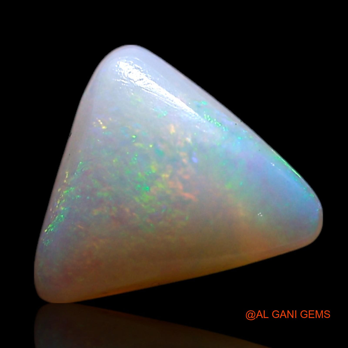 Natural Untreated Fire Opal Loose Gemstone Trillion Cabochon From Australia 0.80 Cts 7x6x2 mm AG-272
