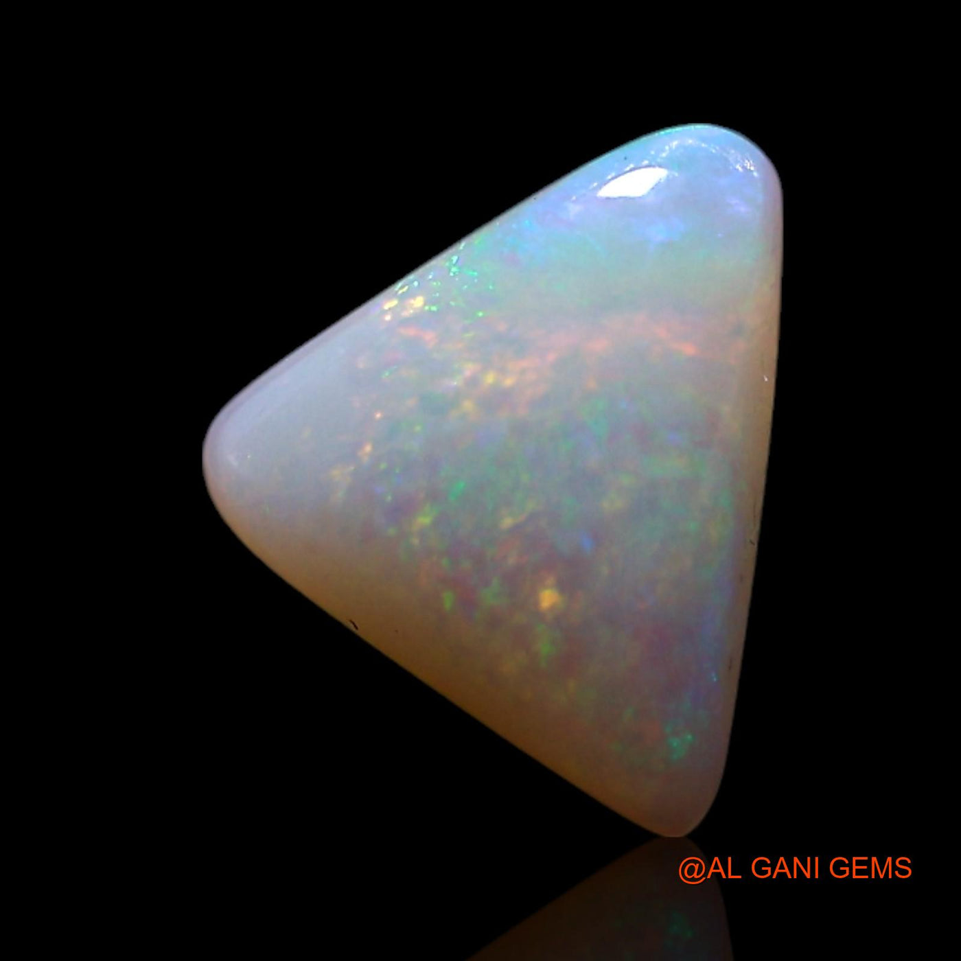 Natural Untreated Fire Opal Loose Gemstone Trillion Cabochon From Australia 0.80 Cts 7x6x2 mm AG-272