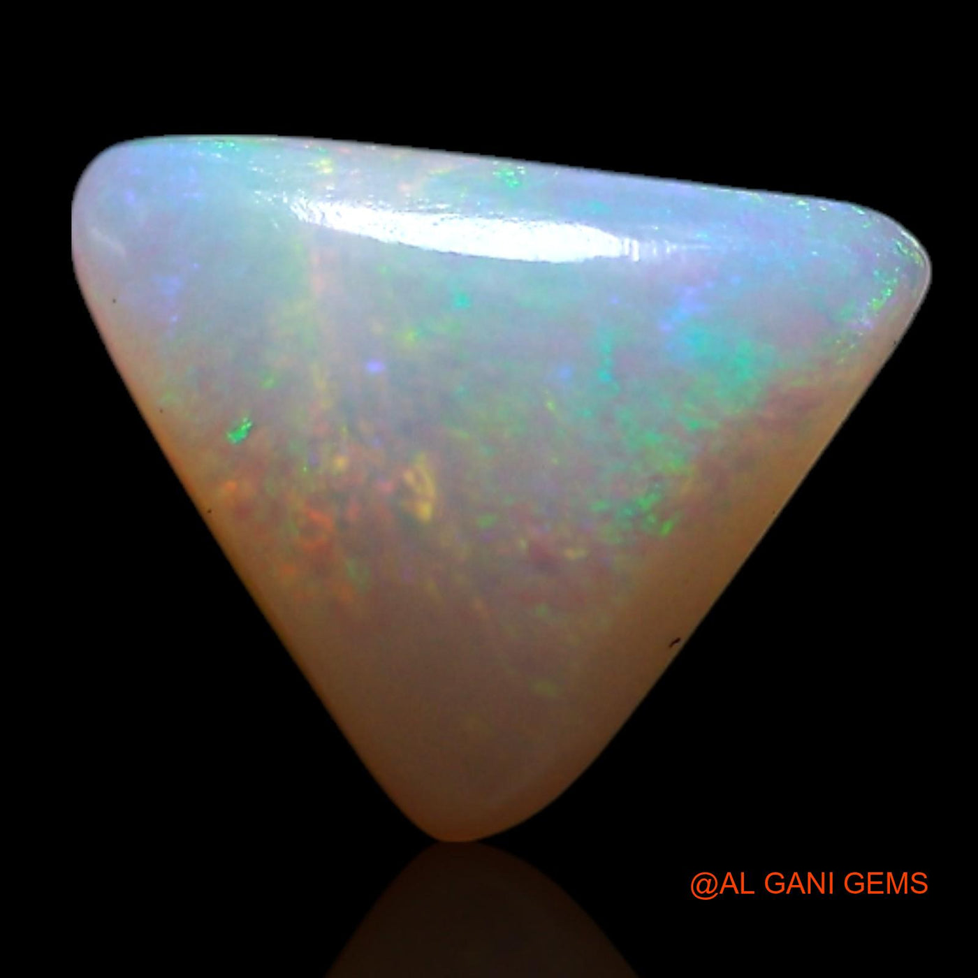 Natural Untreated Fire Opal Loose Gemstone Trillion Cabochon From Australia 0.80 Cts 7x6x2 mm AG-272