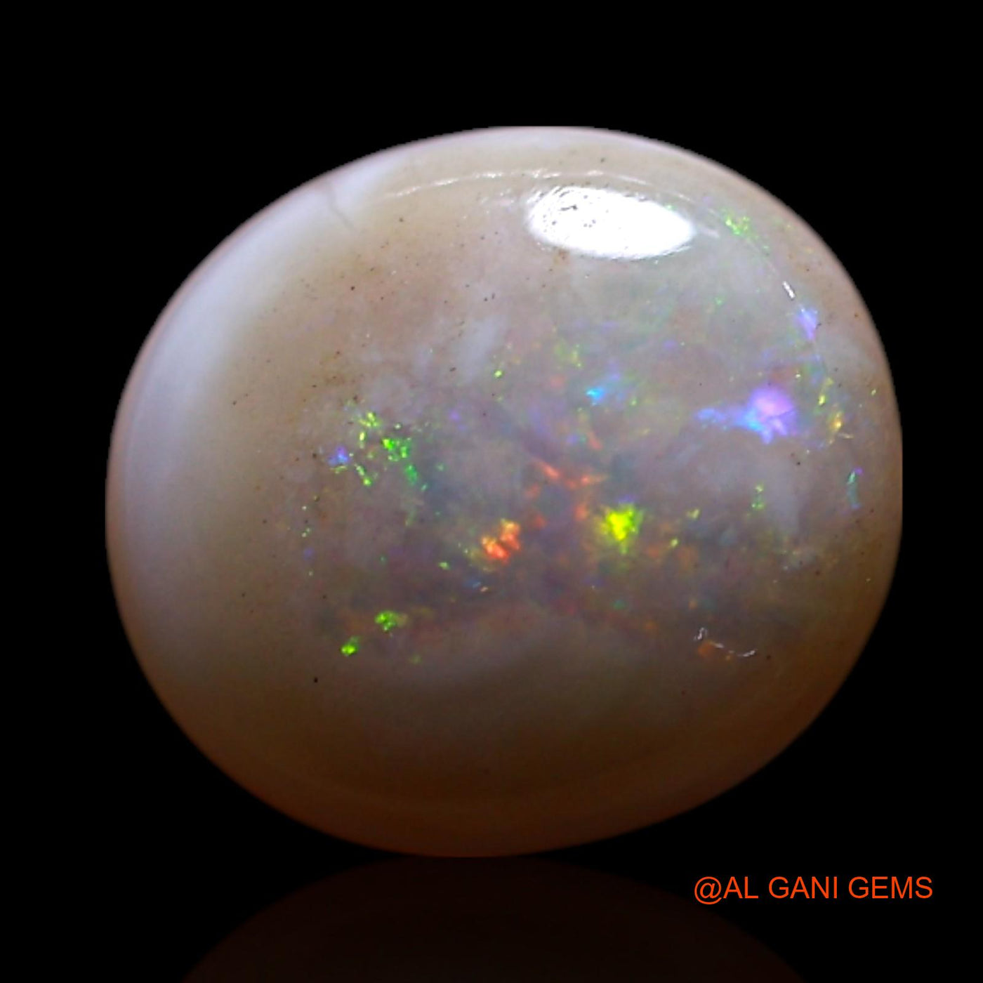 1.00 Cts Natural Australian Fire Opal Oval Cabochon Loose Gemstone For Jewelry 8x7x2 mm AG-273