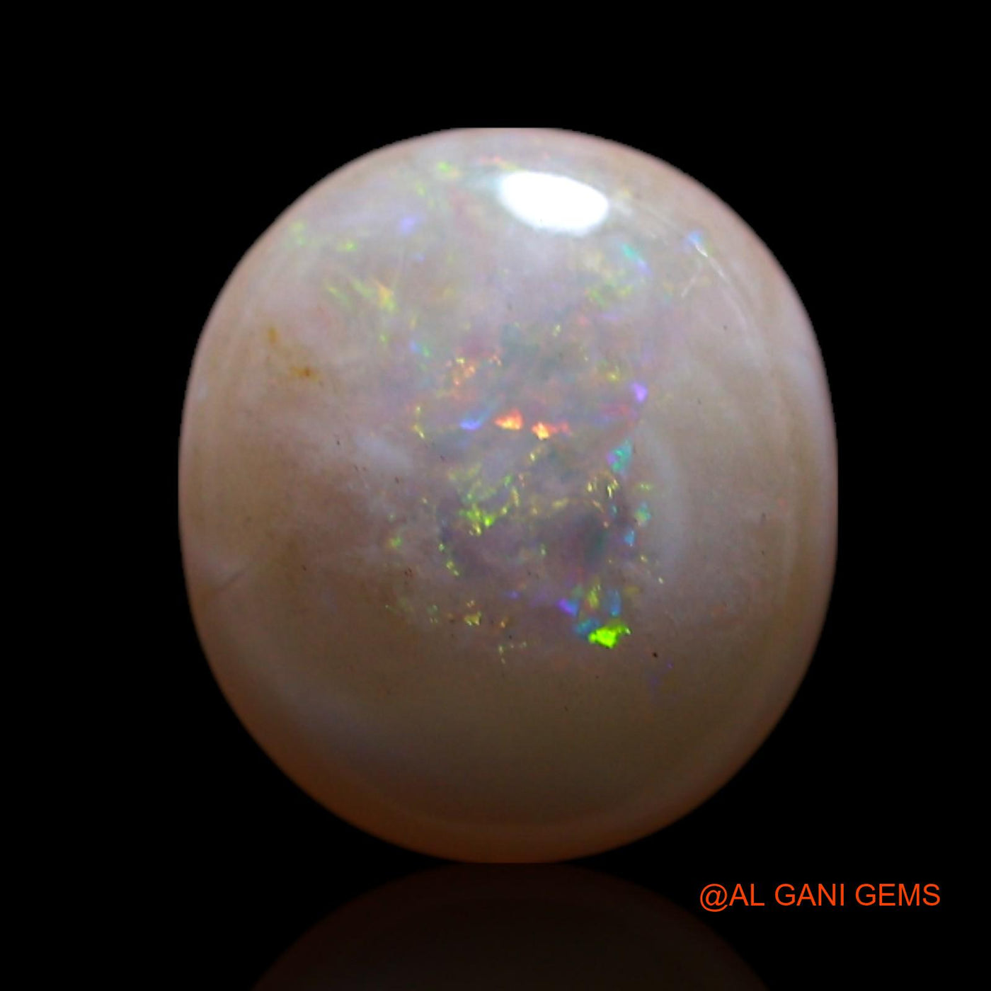 1.00 Cts Natural Australian Fire Opal Oval Cabochon Loose Gemstone For Jewelry 8x7x2 mm AG-273