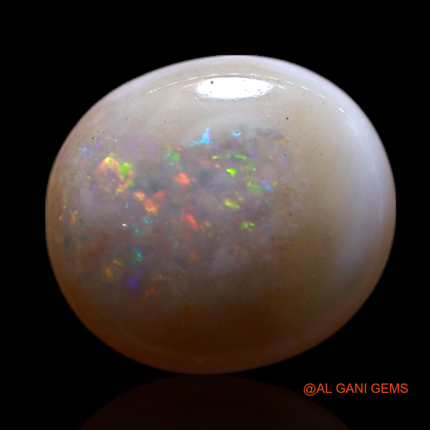 1.00 Cts Natural Australian Fire Opal Oval Cabochon Loose Gemstone For Jewelry 8x7x2 mm AG-273