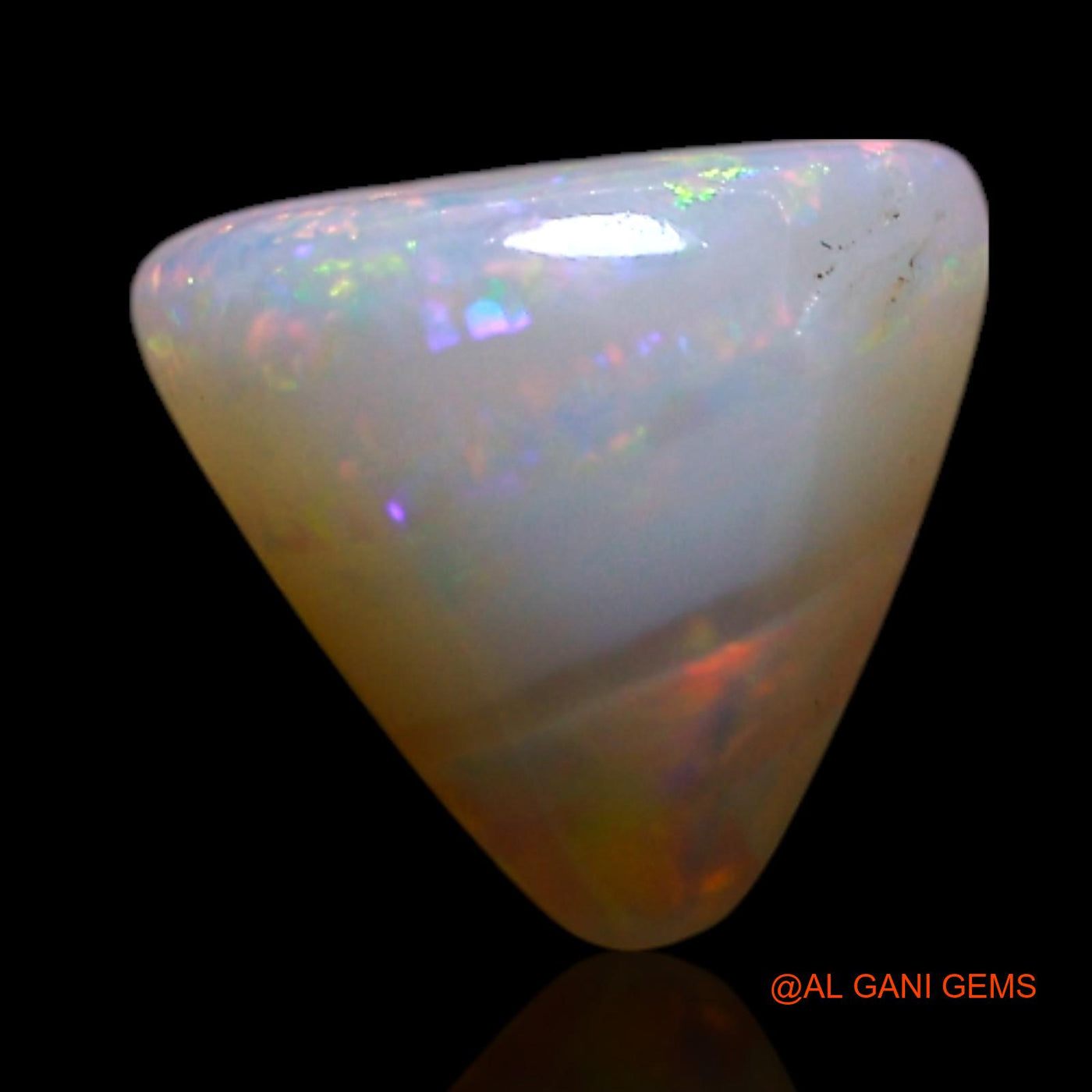 1.00 Cts Unheated Australian Fire Opal Loose Gemstone Trillion Cabochon Natural 7x7x3 mm AG-274