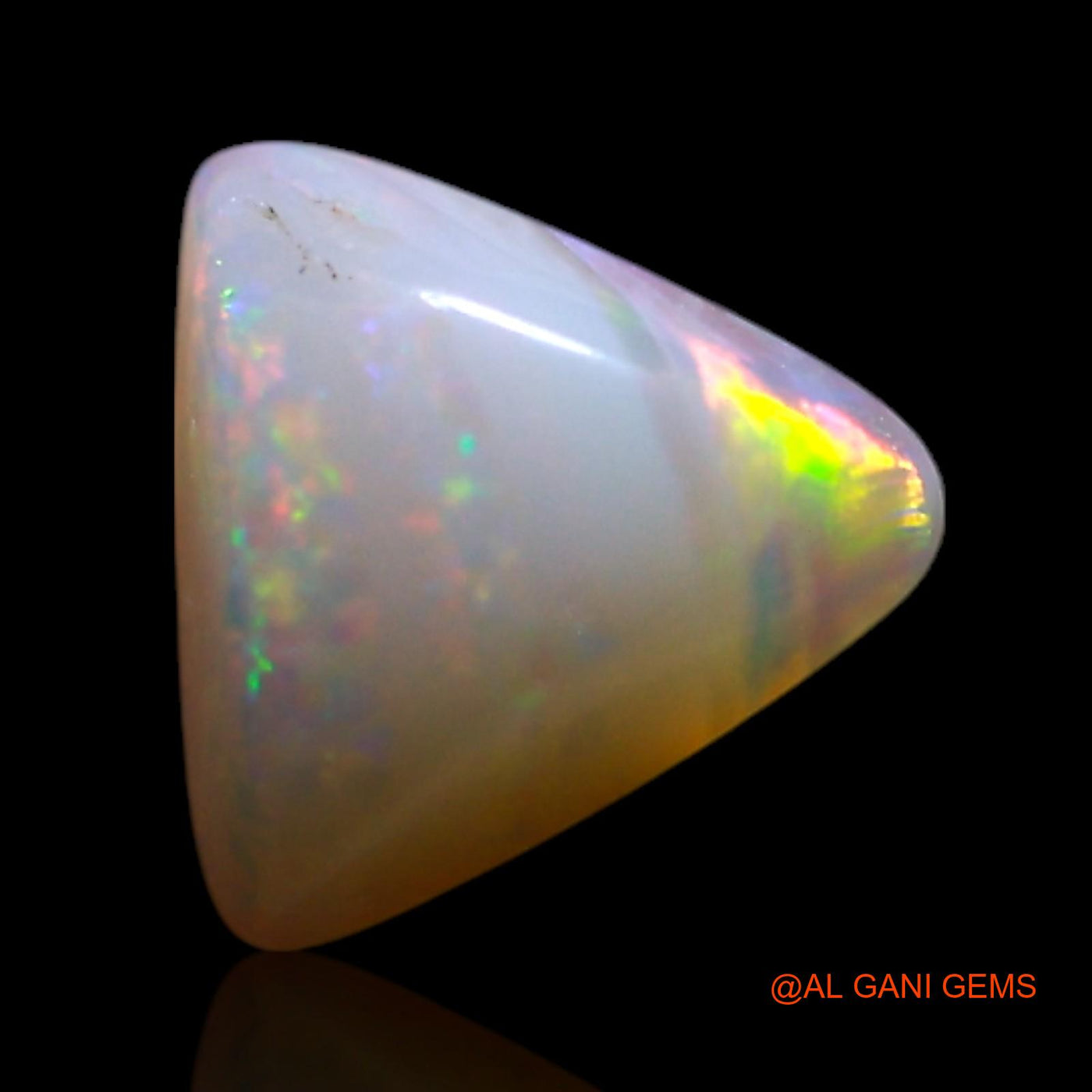 1.00 Cts Unheated Australian Fire Opal Loose Gemstone Trillion Cabochon Natural 7x7x3 mm AG-274