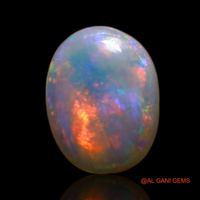 1.00 Cts Natural Australian Fire Opal Loose Gemstone Oval Cabochon 8x6x2 mm AG-275