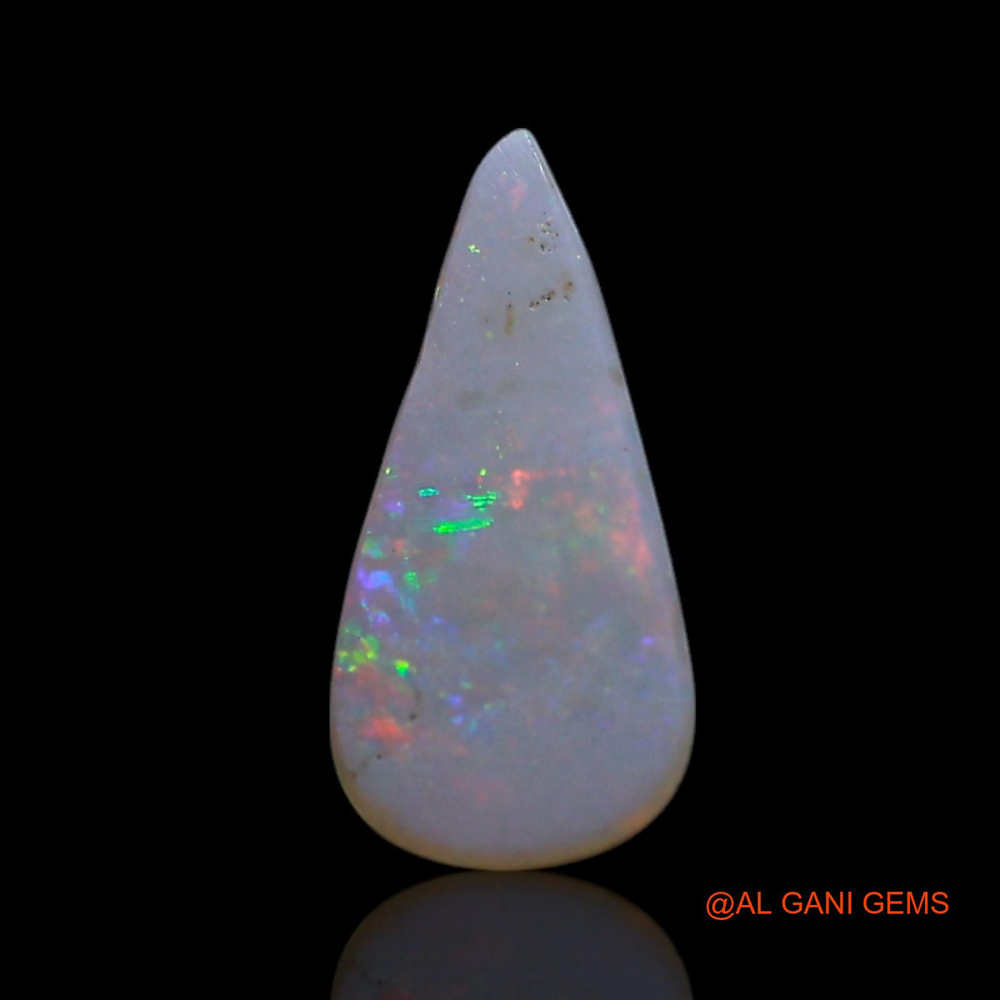 0.75 Cts Natural Australian Fire Opal Loose Gemstone Pear Cabochon 10x4x2 mm AG-276