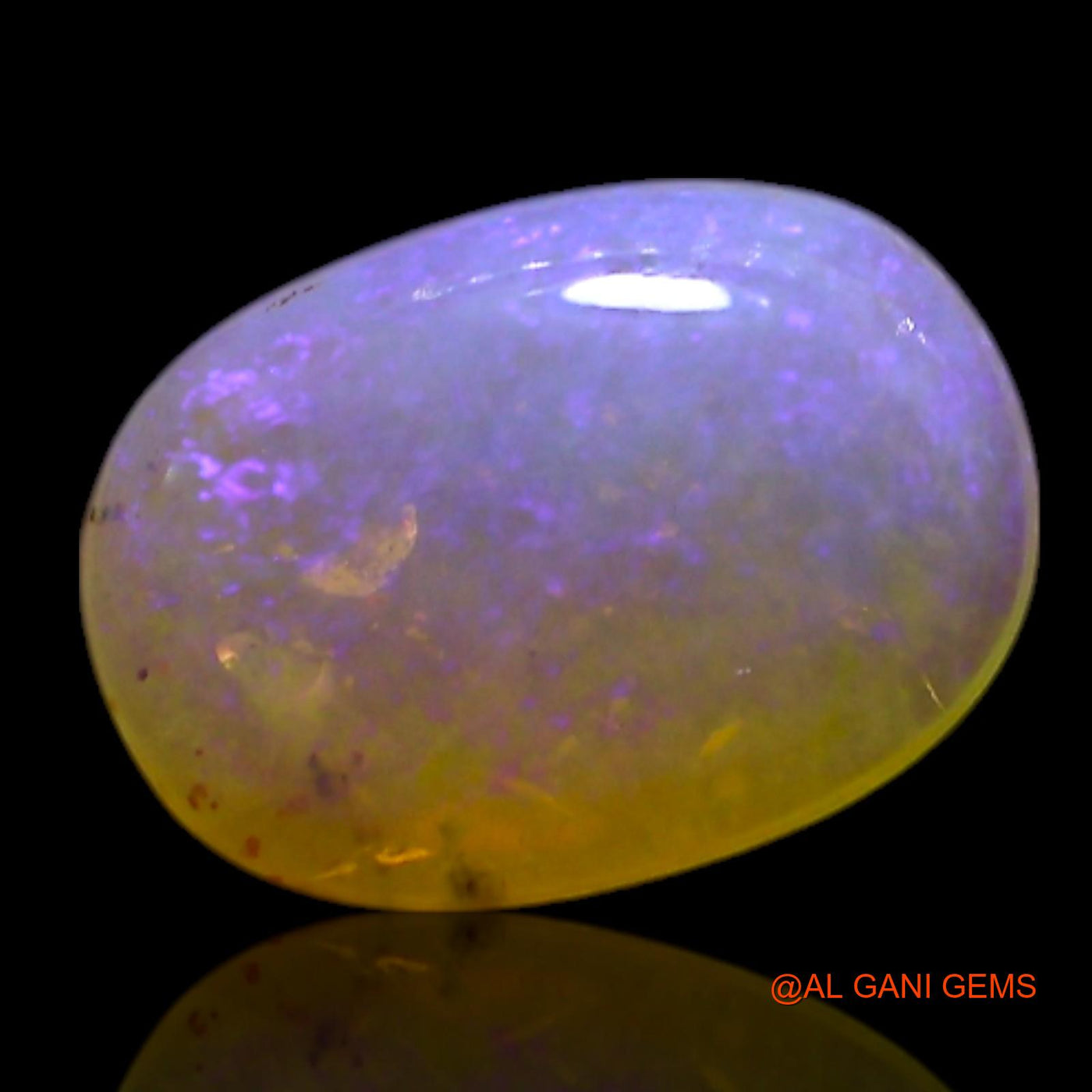 0.90 Cts Natural Australian Fire Opal Oval Cabochon Loose Gemstone For Jewelry 8x6x2 mm AG-277