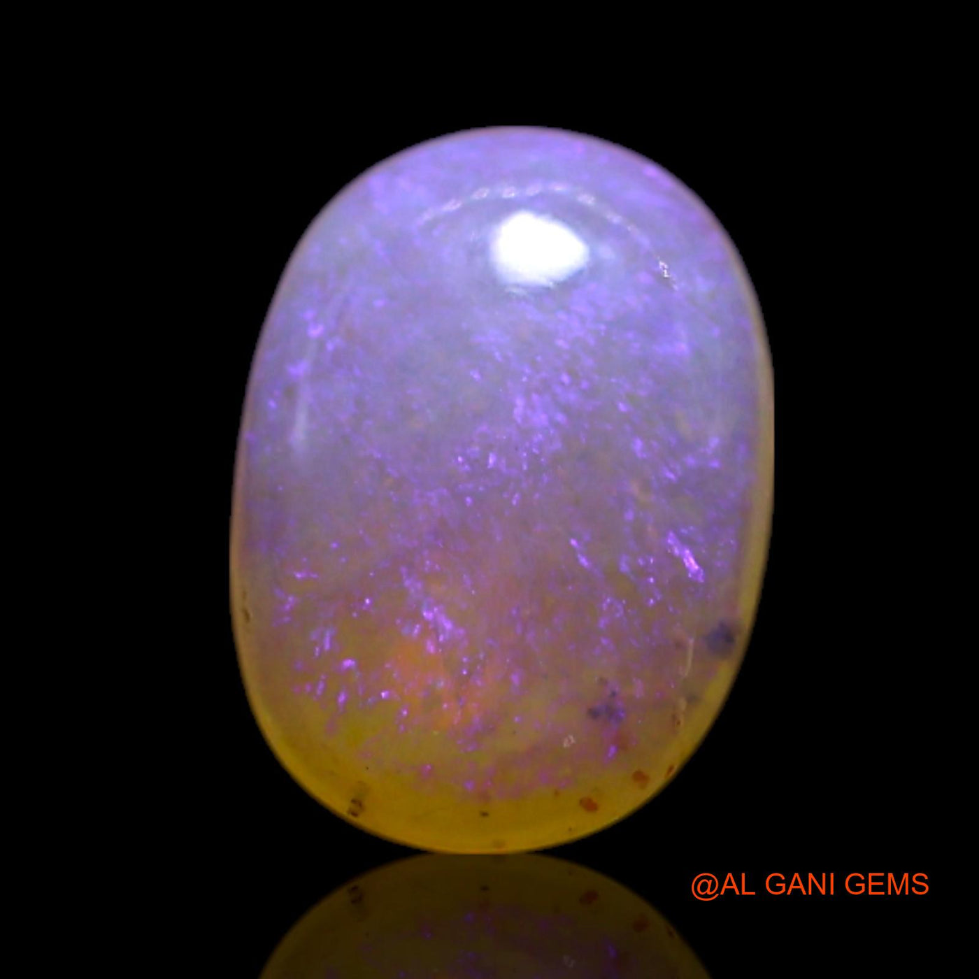 0.90 Cts Natural Australian Fire Opal Oval Cabochon Loose Gemstone For Jewelry 8x6x2 mm AG-277