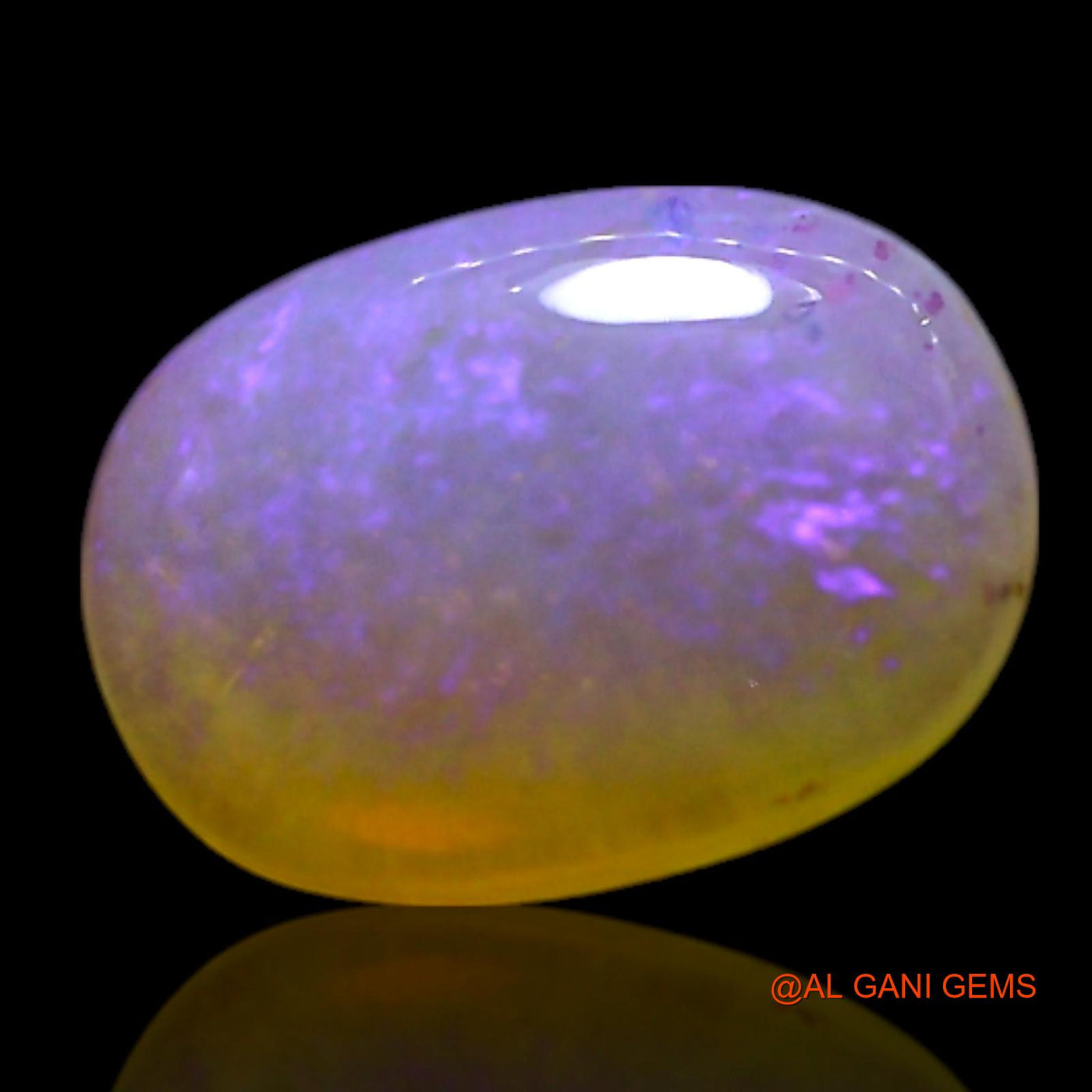 0.90 Cts Natural Australian Fire Opal Oval Cabochon Loose Gemstone For Jewelry 8x6x2 mm AG-277