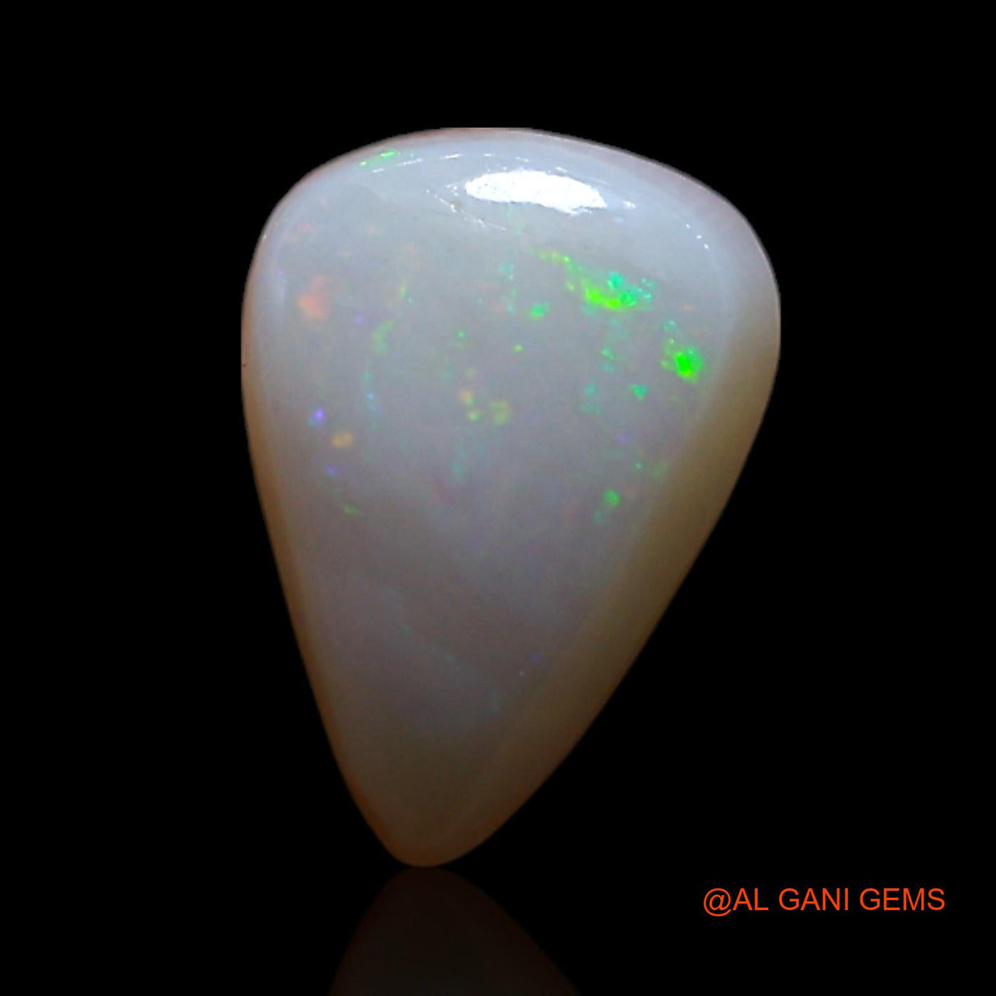 0.90 Cts Unheated Australian Fire Opal Loose Gemstone Pear Cabochon Natural 8x6x2 mm AG-279
