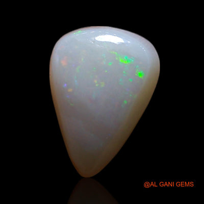 0.90 Cts Unheated Australian Fire Opal Loose Gemstone Pear Cabochon Natural 8x6x2 mm AG-279
