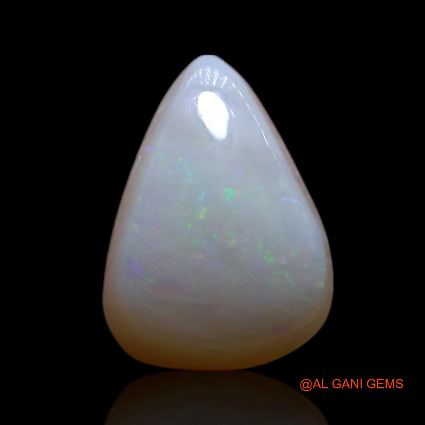 0.90 Cts Unheated Australian Fire Opal Loose Gemstone Pear Cabochon Natural 8x6x2 mm AG-279