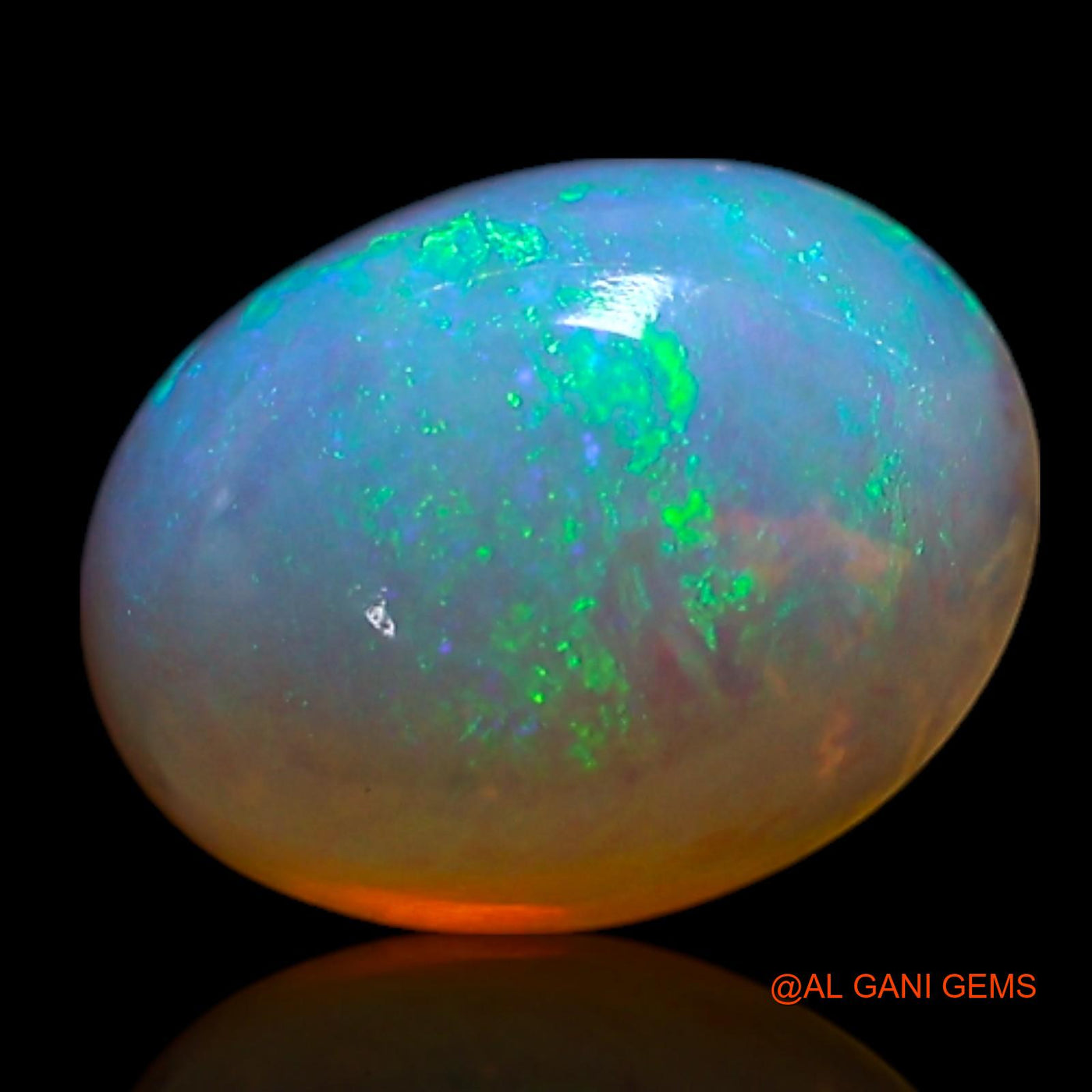 1.00 Cts Natural Australian Fire Opal Loose Gemstone Oval Cabochon 8x6x3 mm AG-282