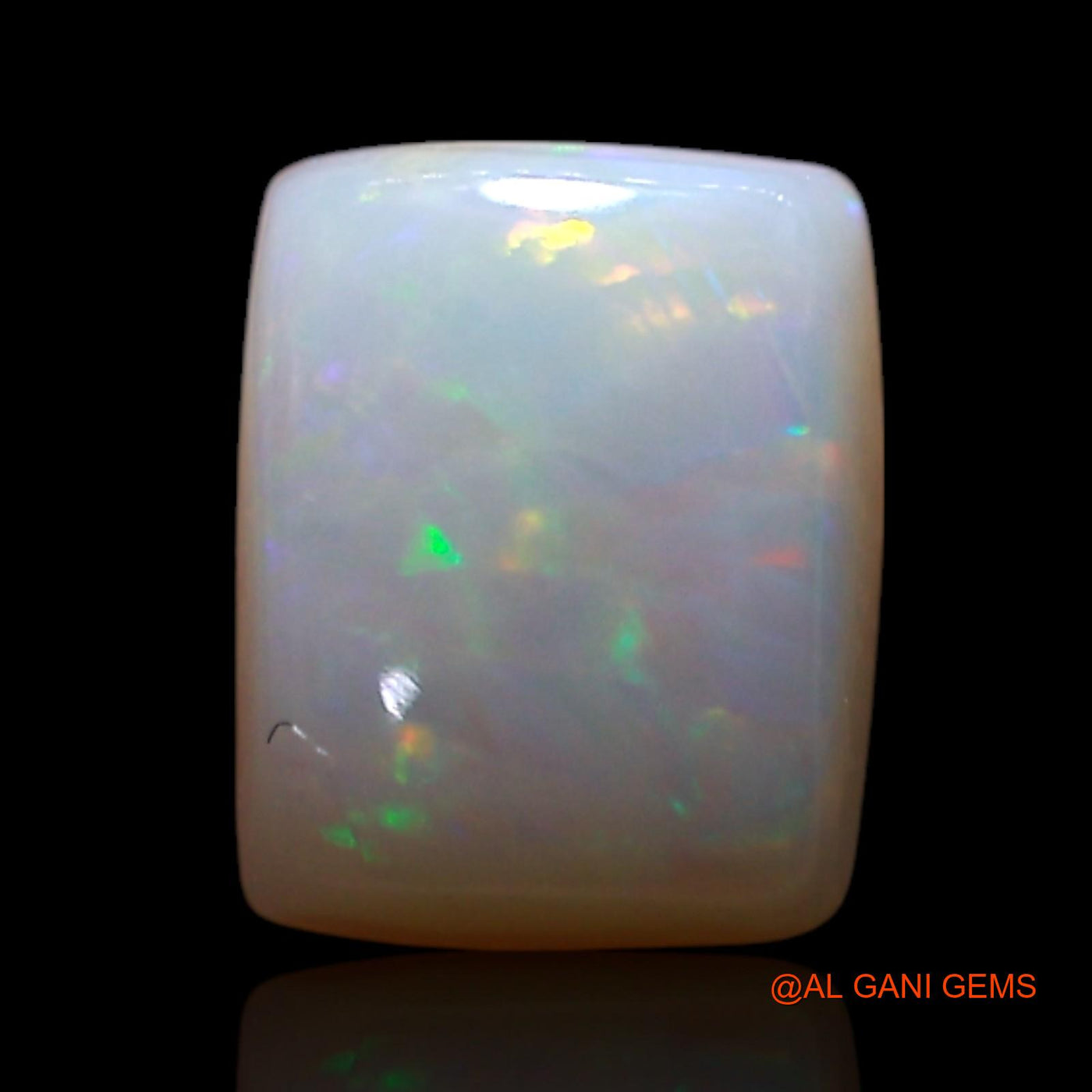 Natural Fire Opal Gemstone 1.00 Cts Loose Square Cabochon From Australia 7x6x3 mm AG-286