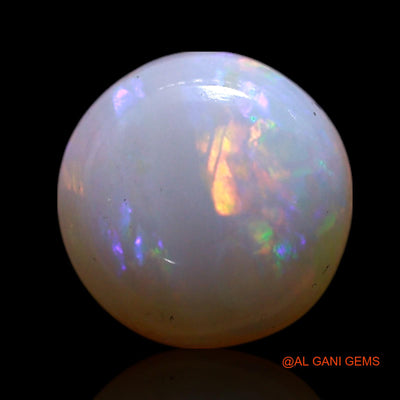 1.00 Cts Natural Australian Fire Opal Round Cabochon Loose Gemstone For Jewelry 7x7x3 mm AG-287