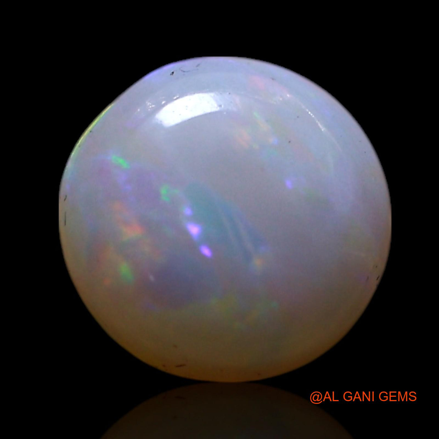 1.00 Cts Natural Australian Fire Opal Round Cabochon Loose Gemstone For Jewelry 7x7x3 mm AG-287