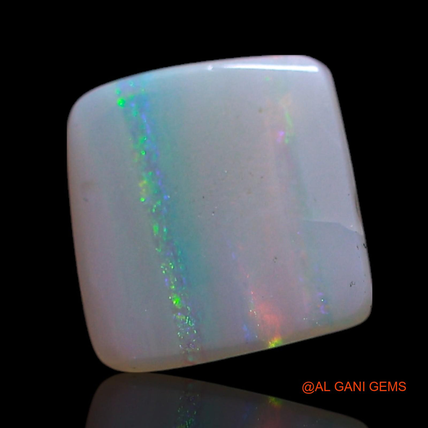 1.00 Cts Natural Australian Fire Opal Square Cabochon Loose Gemstone For Jewelry 7x6x3 mm AG-288