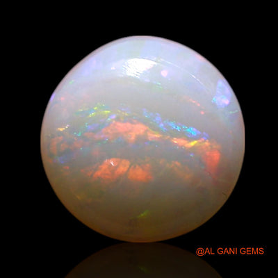 Natural Fire Opal Gemstone 0.90 Cts Loose Round Cabochon From Australia 7x7x2 mm AG-290