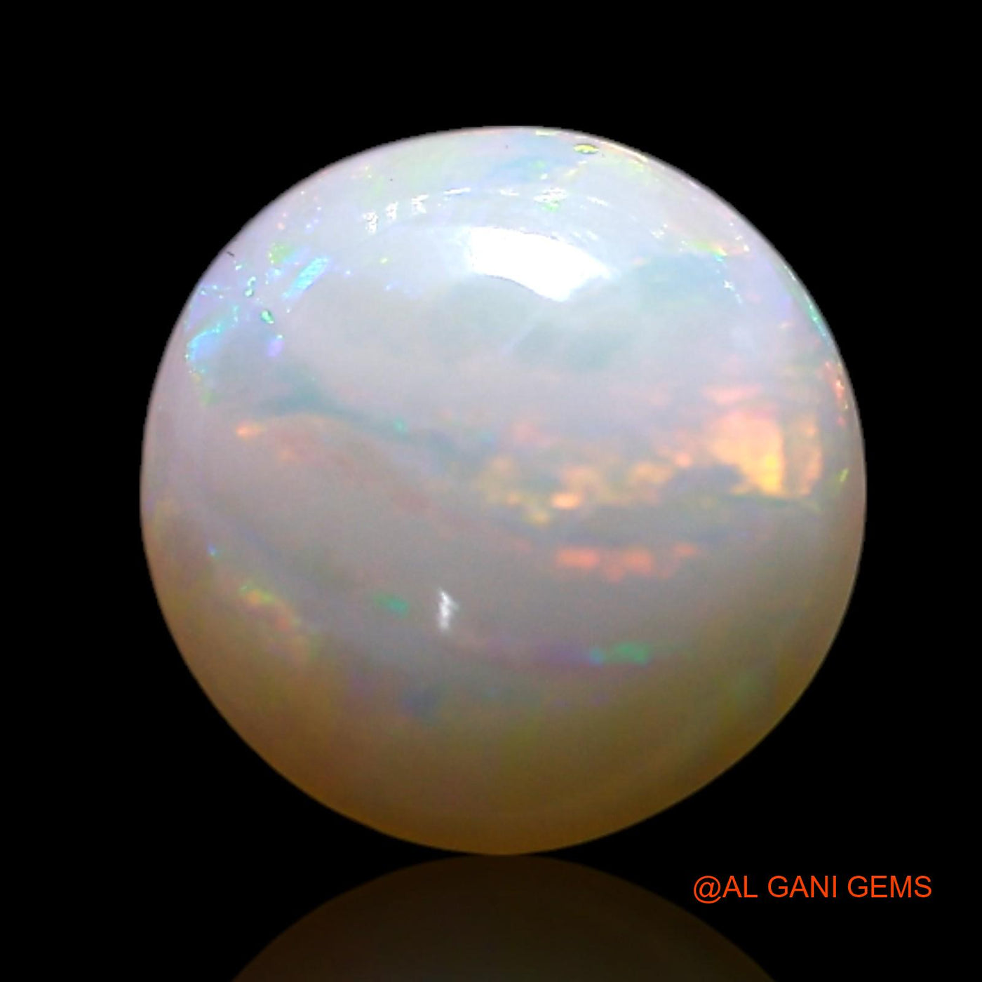 Natural Fire Opal Gemstone 0.90 Cts Loose Round Cabochon From Australia 7x7x2 mm AG-290