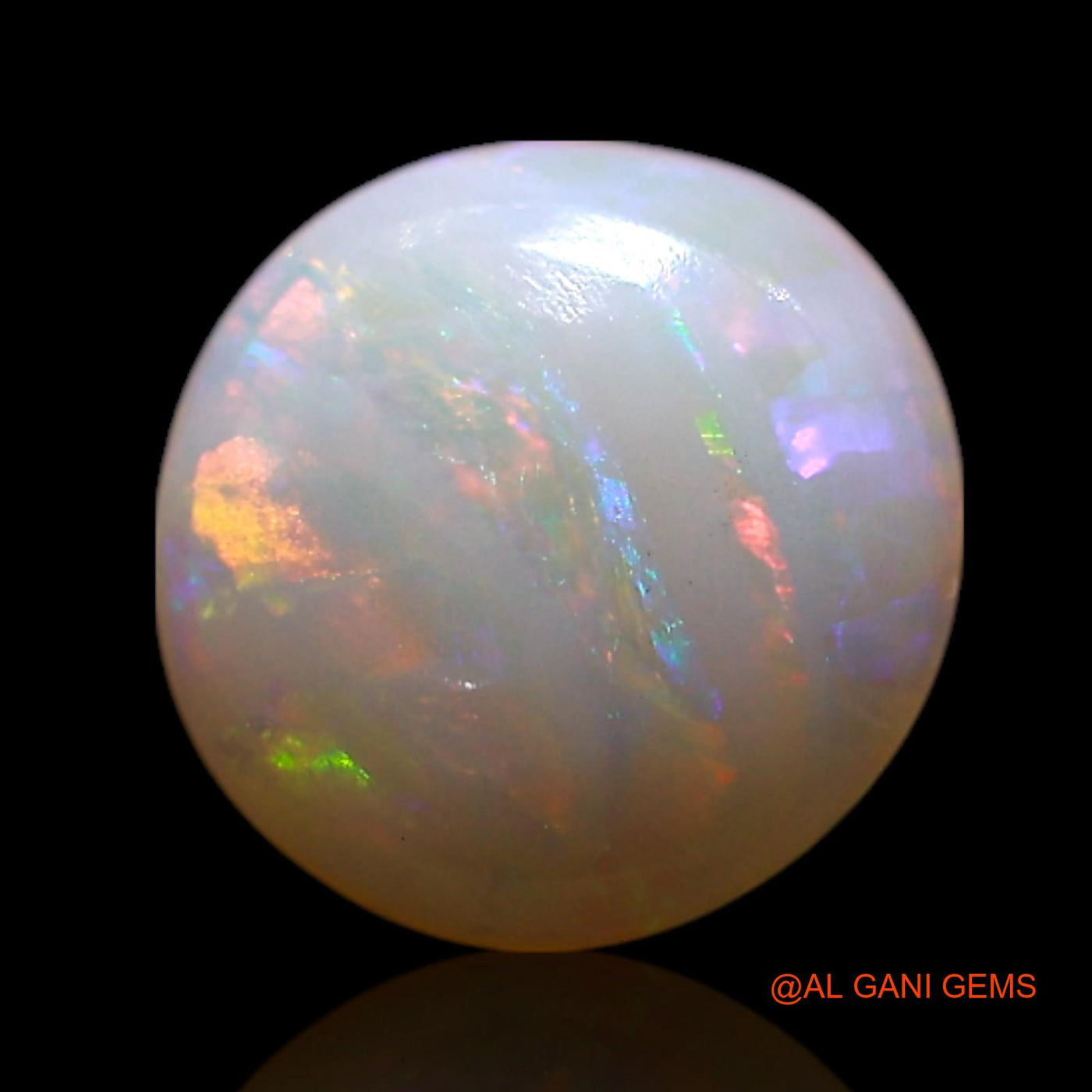 Natural Fire Opal Gemstone 0.90 Cts Loose Round Cabochon From Australia 7x7x2 mm AG-290