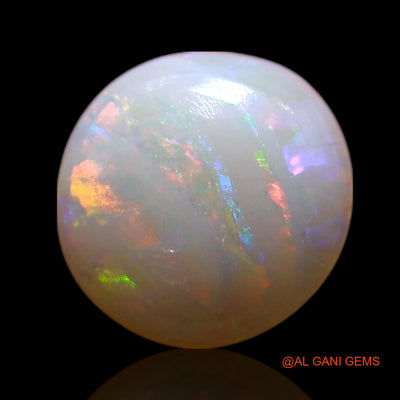 Natural Fire Opal Gemstone 0.90 Cts Loose Round Cabochon From Australia 7x7x2 mm AG-290