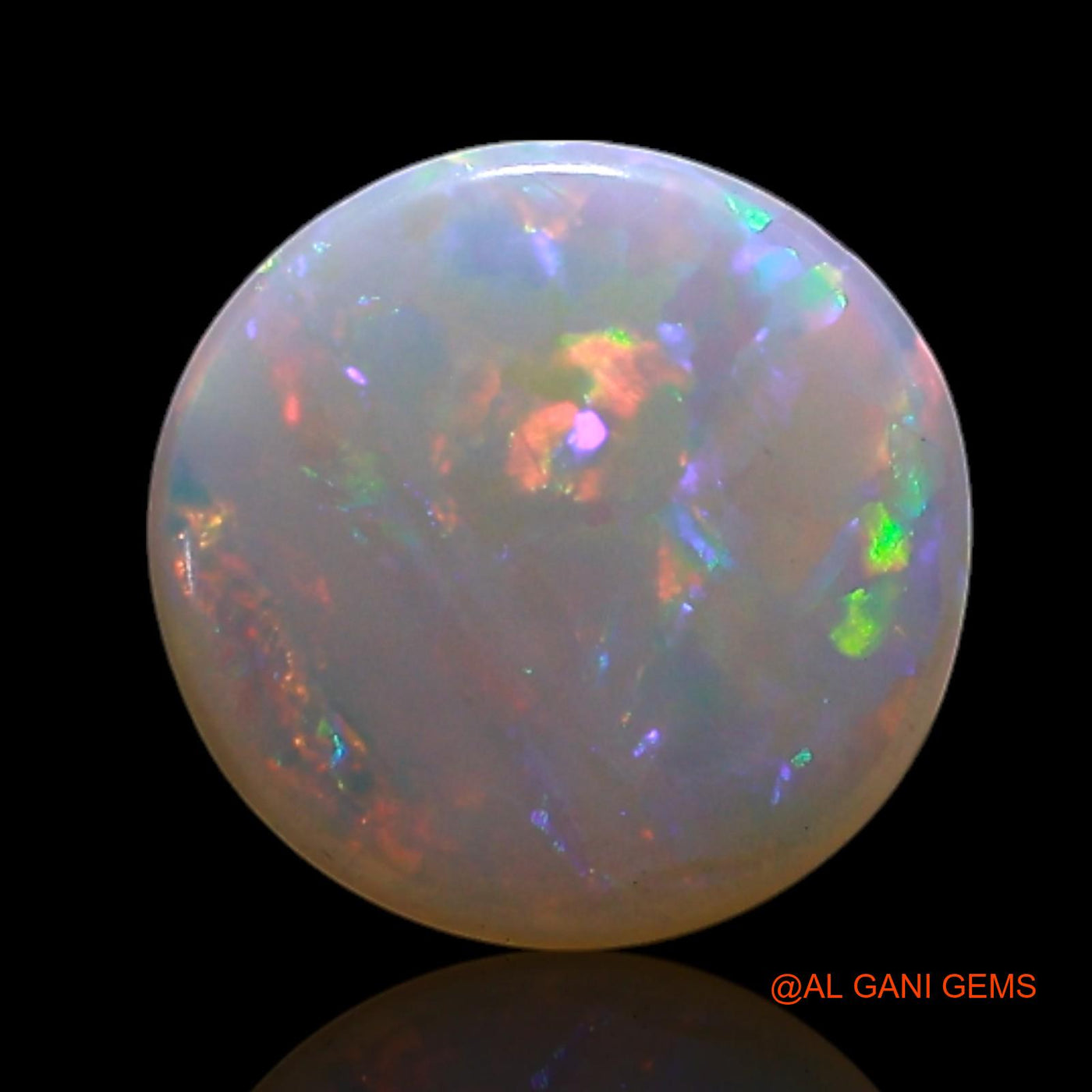 Natural Fire Opal Gemstone 0.90 Cts Loose Round Cabochon From Australia 7x7x2 mm AG-290