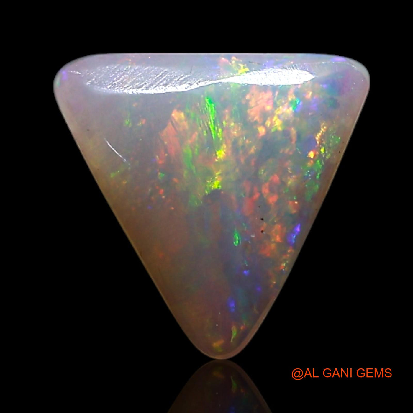 Natural Fire Opal Gemstone 0.50 Cts Loose Trillion Cabochon From Australia 7x7x1 mm AG-296