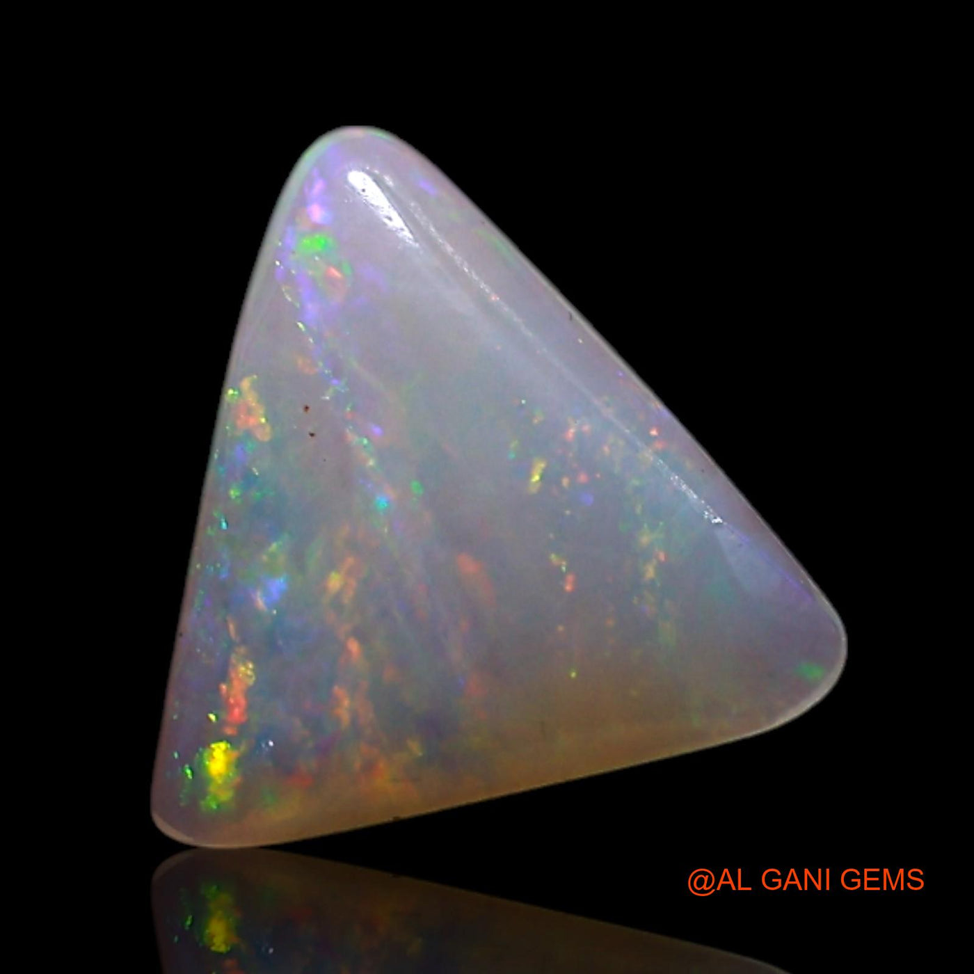 Natural Fire Opal Gemstone 0.50 Cts Loose Trillion Cabochon From Australia 7x7x1 mm AG-296