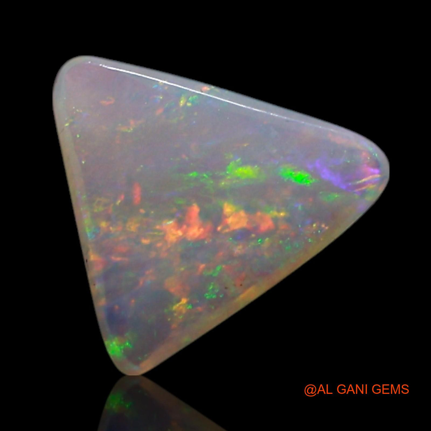 Natural Fire Opal Gemstone 0.50 Cts Loose Trillion Cabochon From Australia 7x7x1 mm AG-296