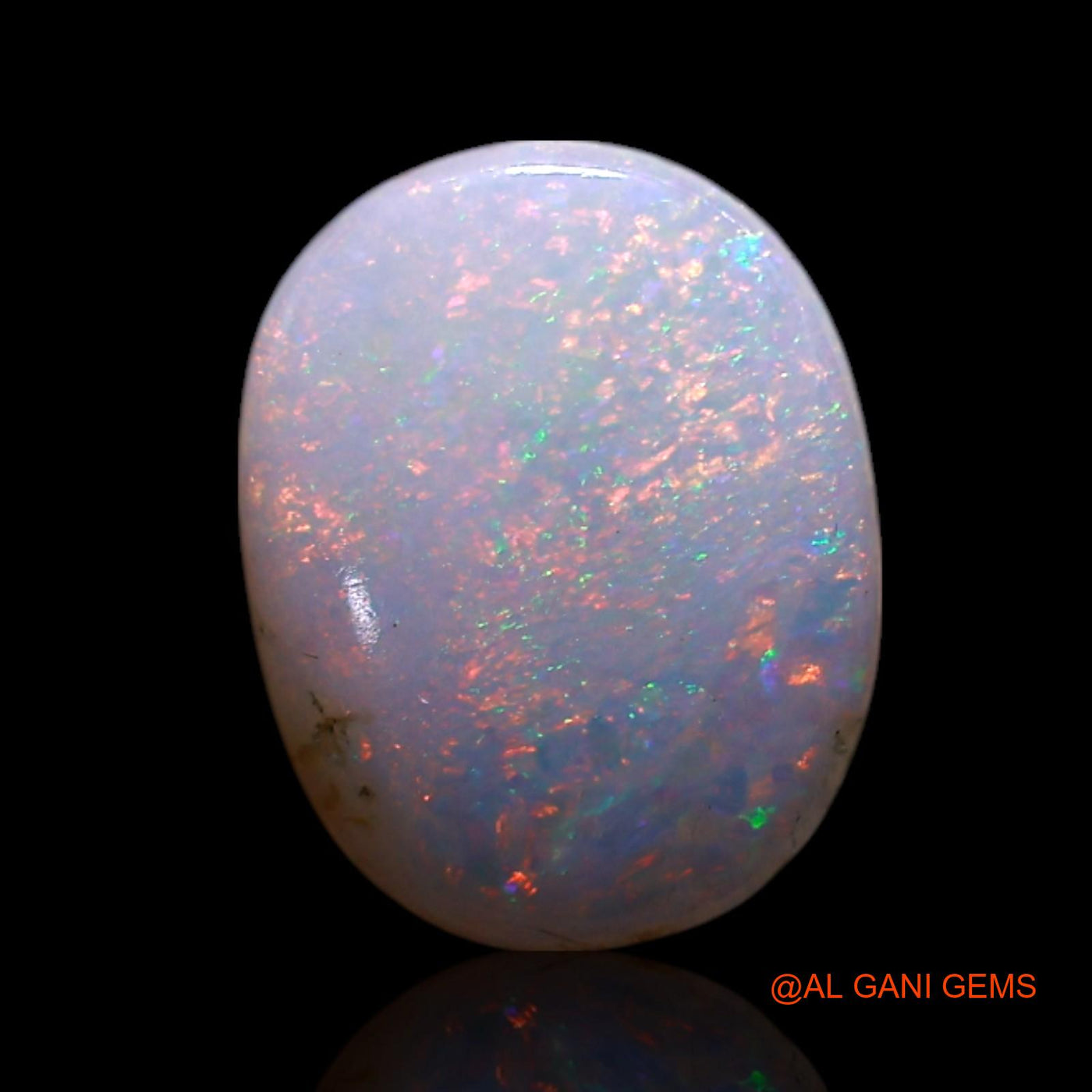 Natural Untreated Fire Opal Loose Gemstone Oval Cabochon From Australia 0.50 Cts 8x6x1 mm AG-298