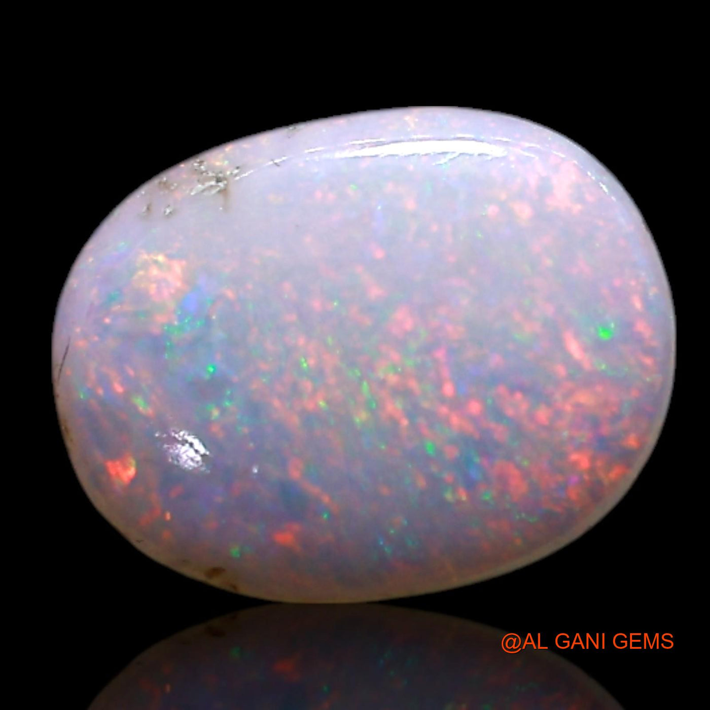 Natural Untreated Fire Opal Loose Gemstone Oval Cabochon From Australia 0.50 Cts 8x6x1 mm AG-298