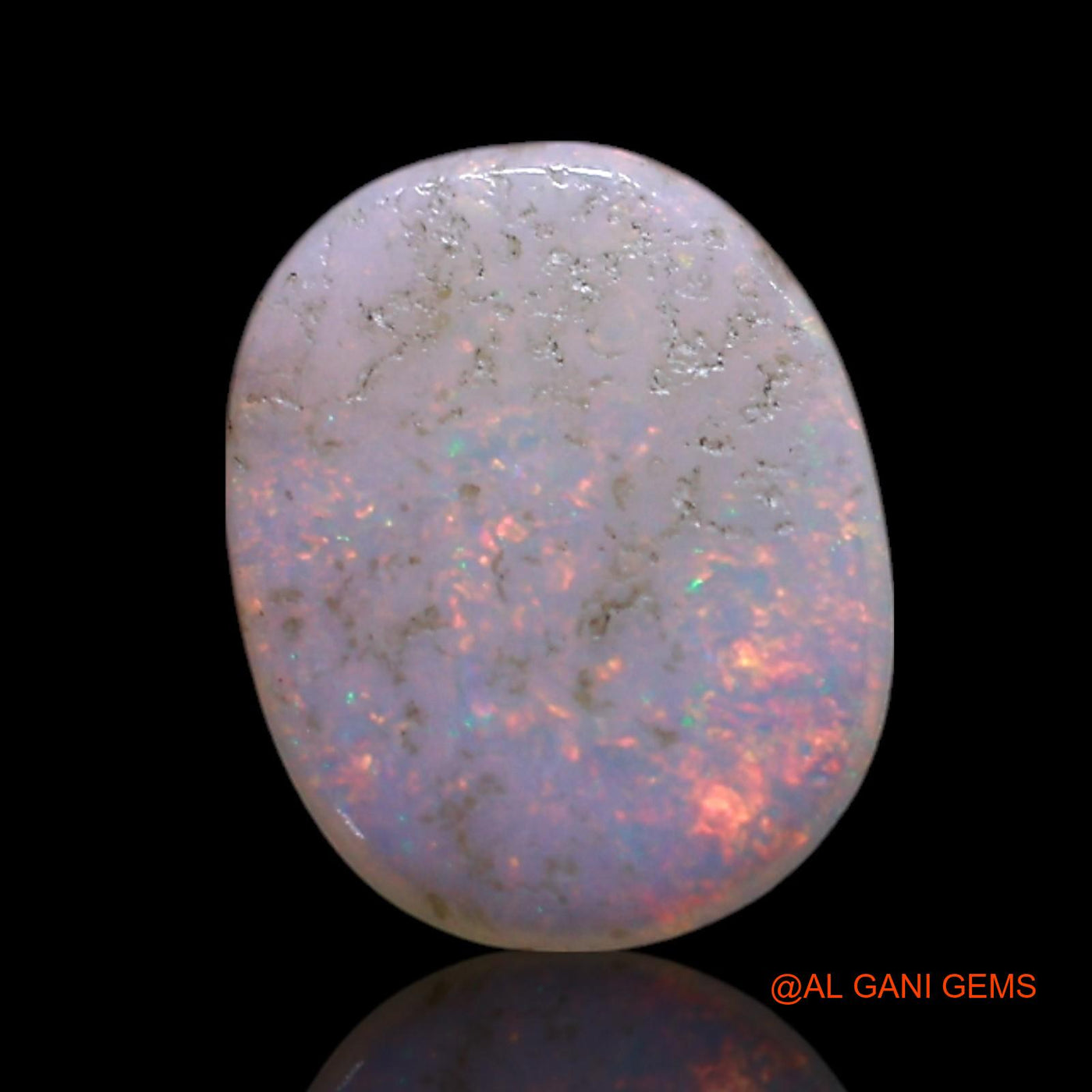 Natural Untreated Fire Opal Loose Gemstone Oval Cabochon From Australia 0.50 Cts 8x6x1 mm AG-298